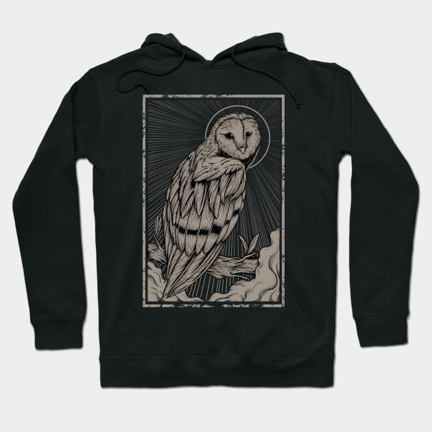 Owl realist Hoodie by Dimas Haryo